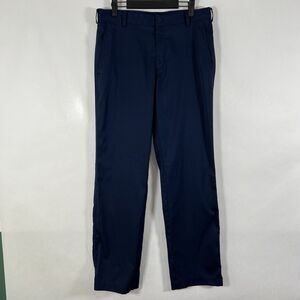 Nike Golf Chino Pants Mens Size 32x32 Navy Blue Performance Stretch Swoosh Logo